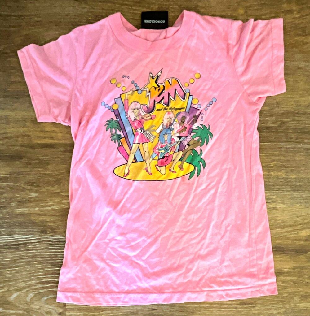 Junk Food Jem Graphic Print T-Shirt Pink Short Sleeve Jem and the holograms S